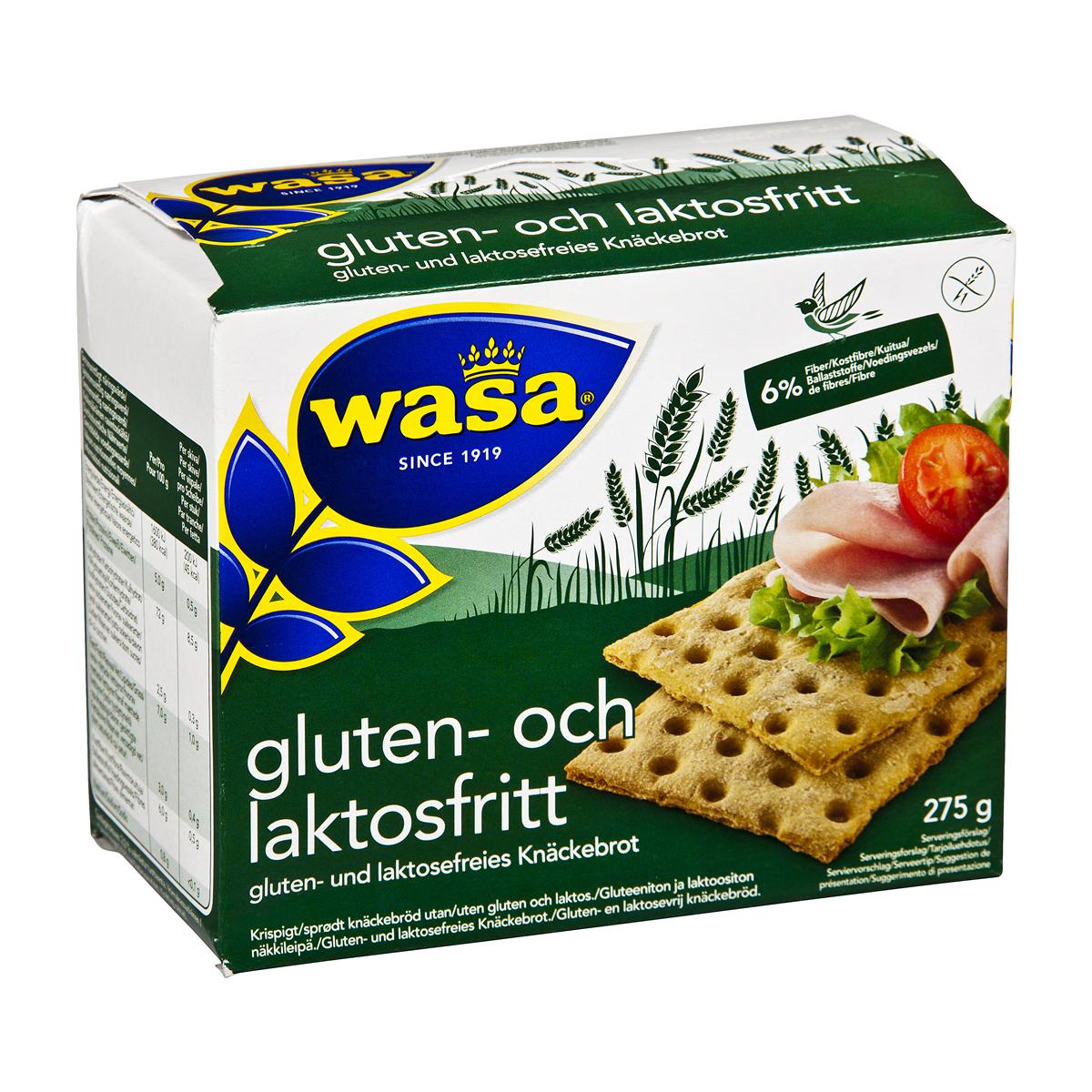 Wasa gluten/laktosefritt knekkebrød 240 g