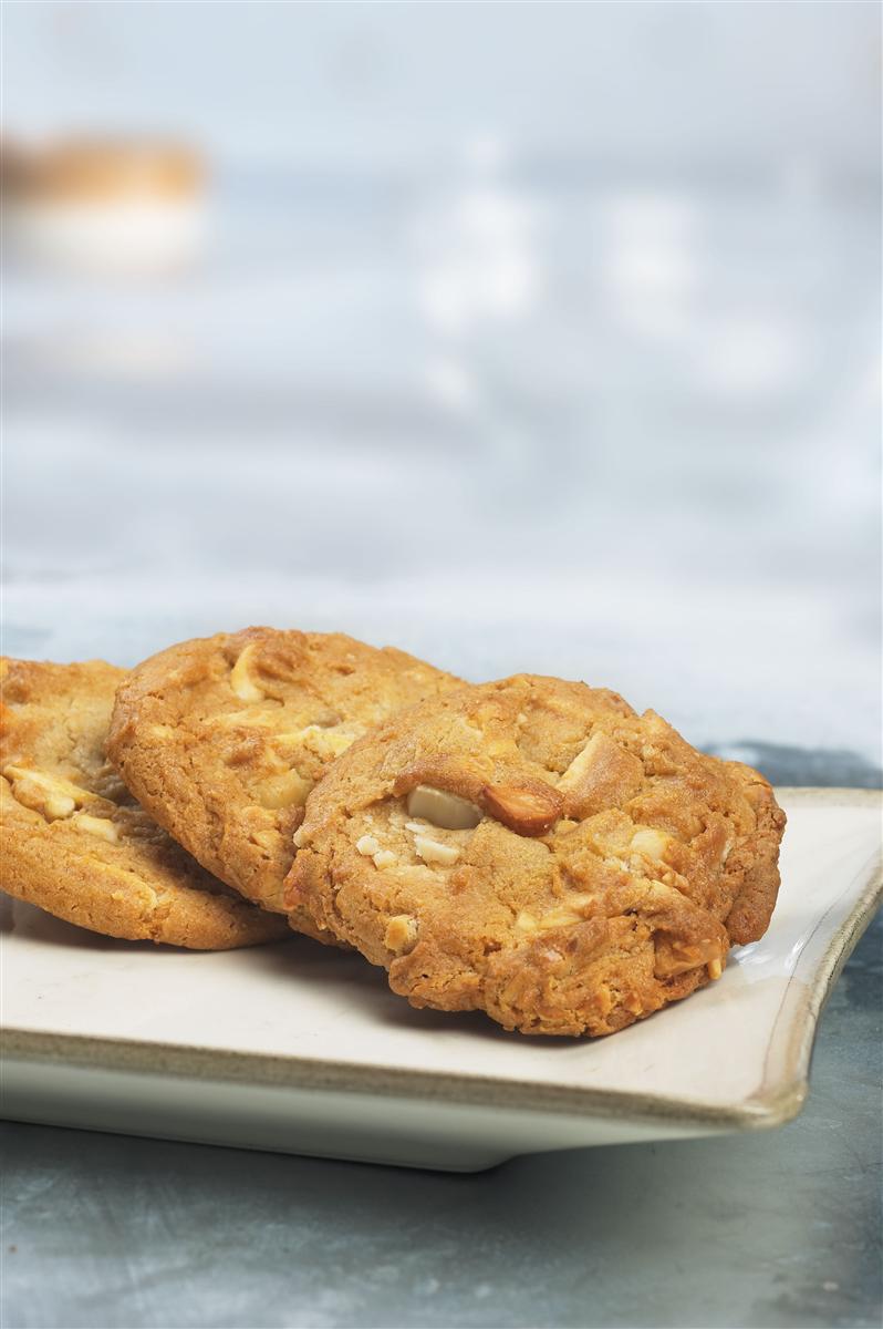 Cookies macadamia white stekt 12/340 g danora
