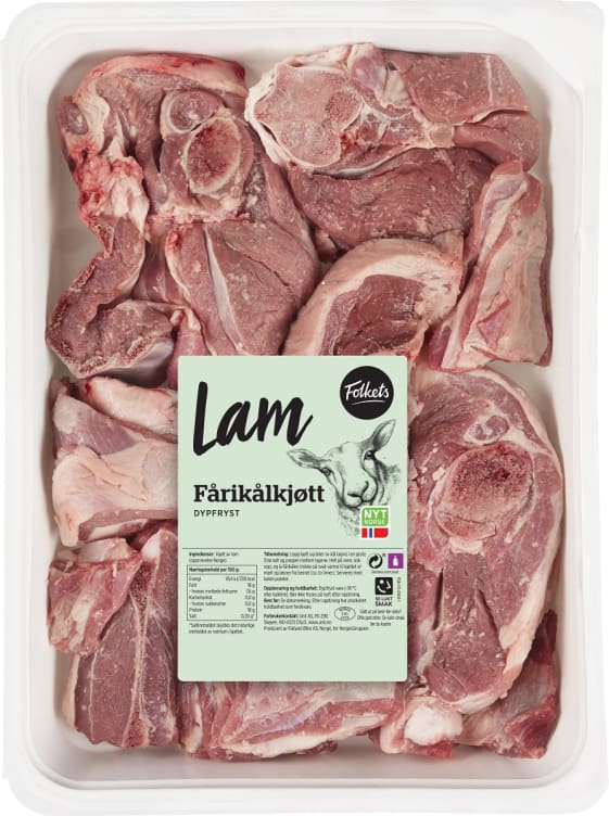 Fårikålkjøtt av lam ca.1 kg 10 kg frys norsk
