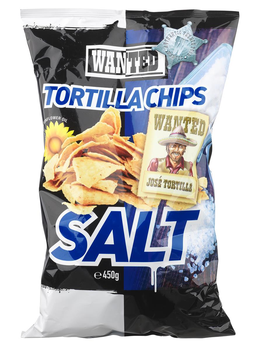 Tortilla chips salt 450 g wanted*