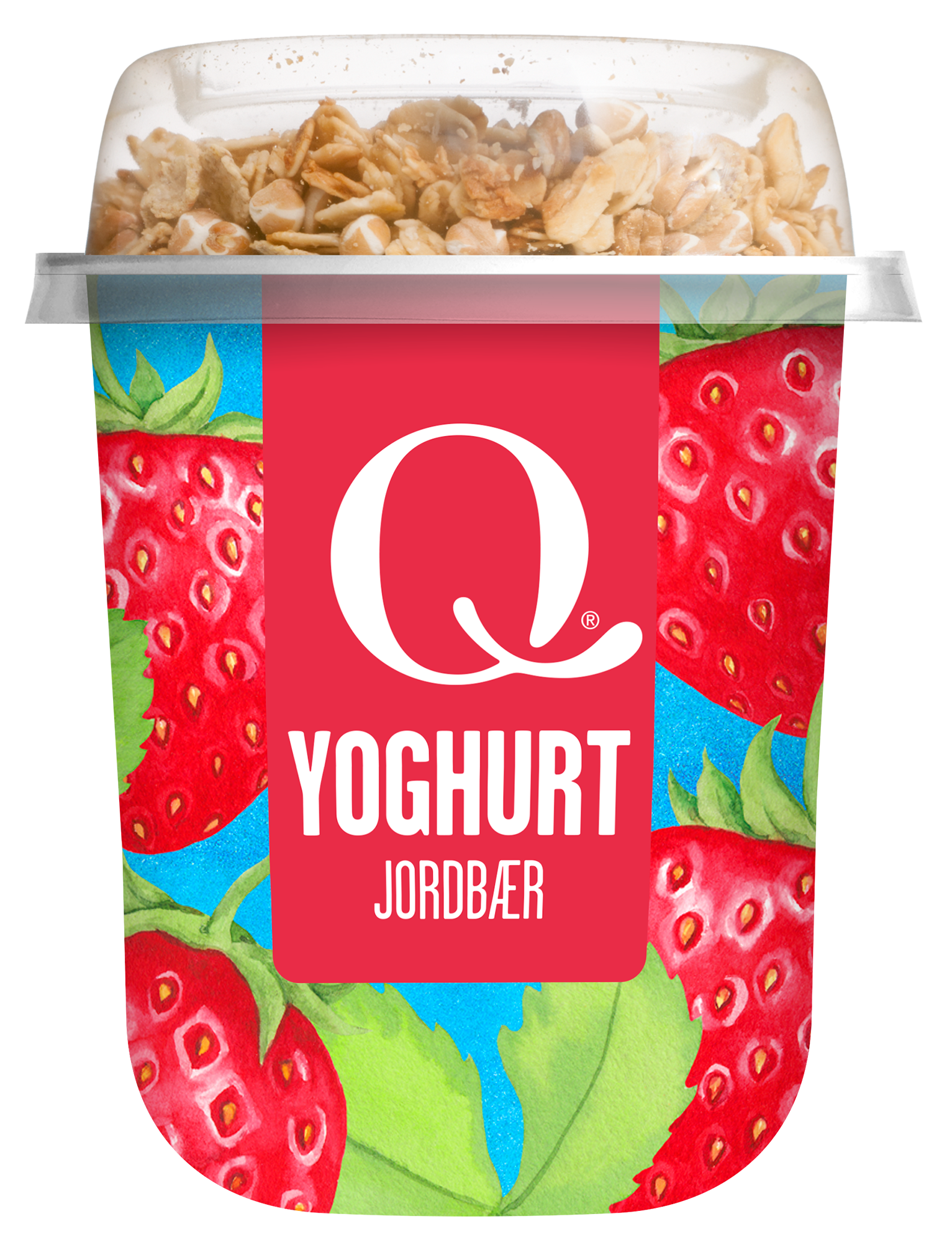 Yoghurt jordbær m/musli 10/165 g q