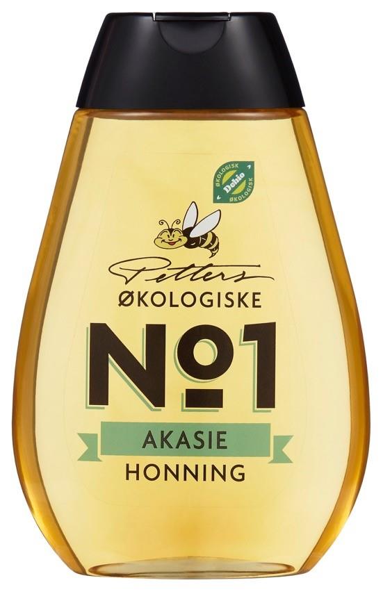 Honning no.1 akasie økologisk 350 g petter honning
