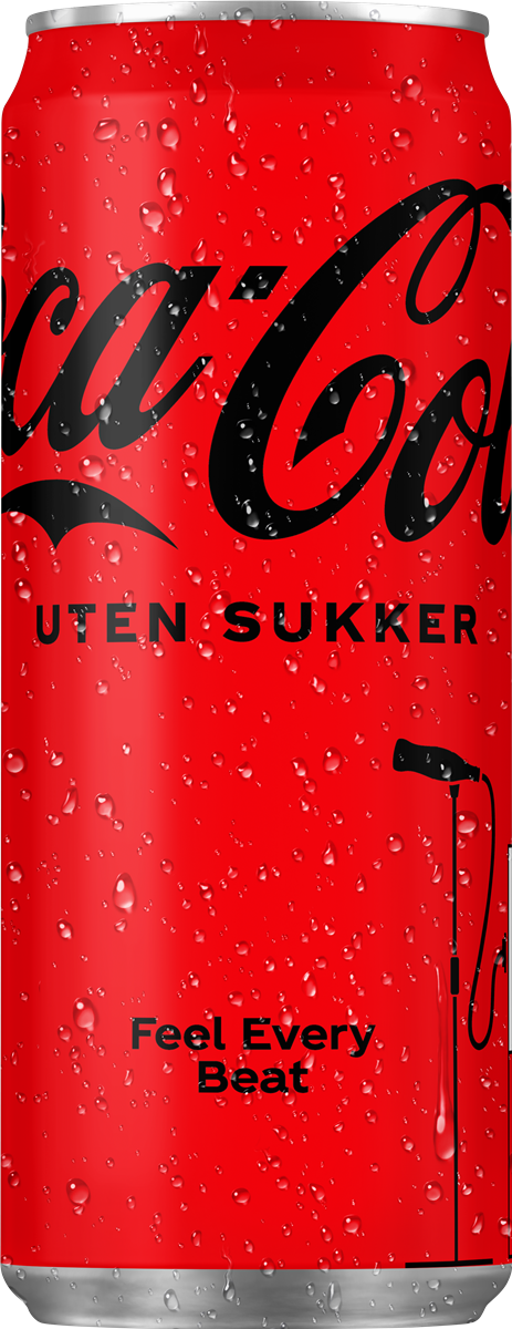 Coca cola uten sukker 20/0,33 lt boks