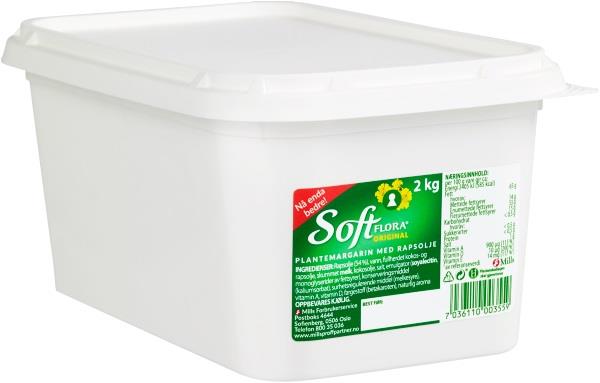 Soft flora margarin 2 kg mills*