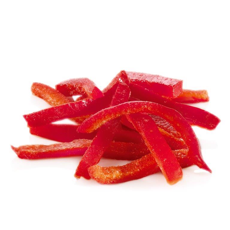 Paprika rød strimler 2 kg frys norrek*