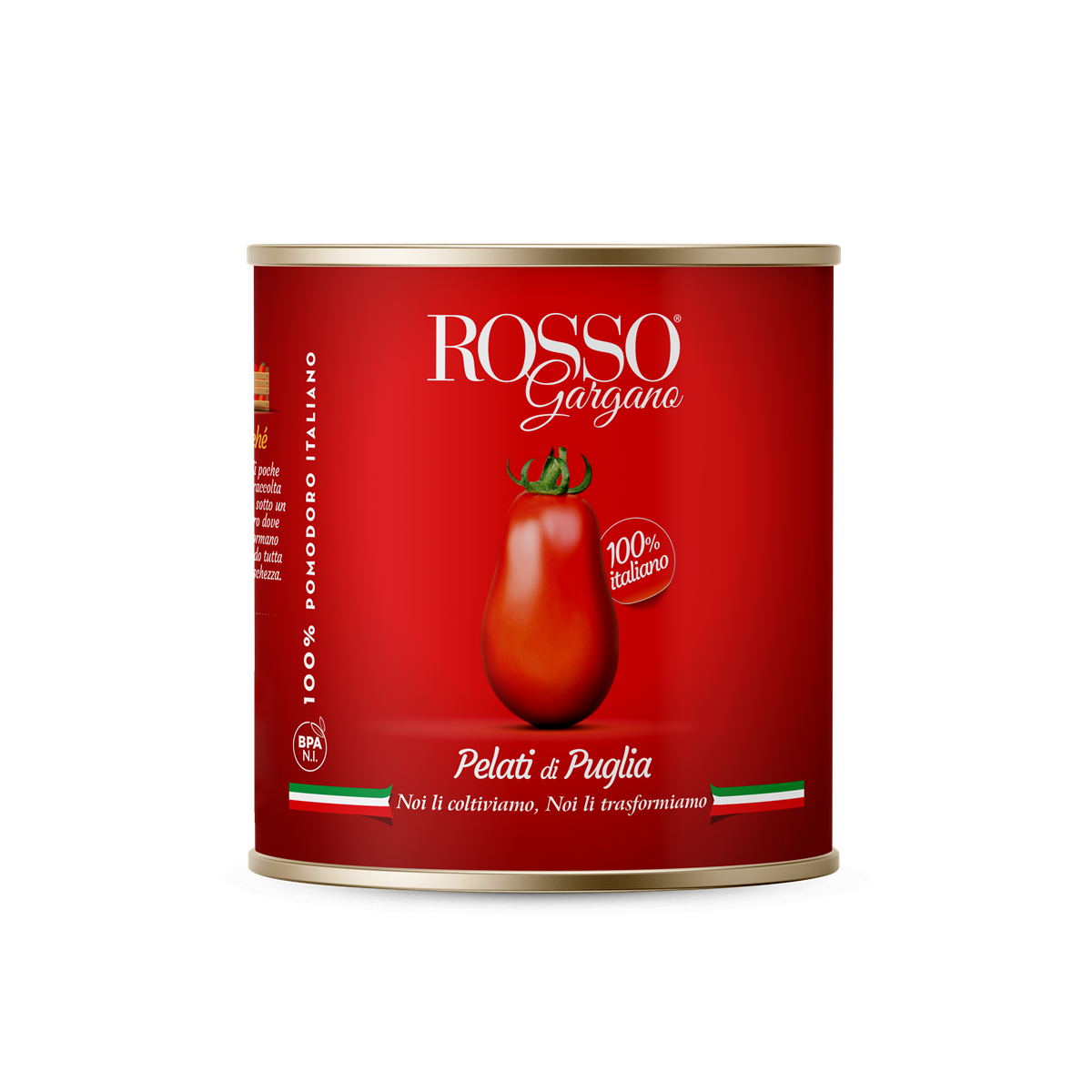Tomater hele flådde 2550 g rosso gargano