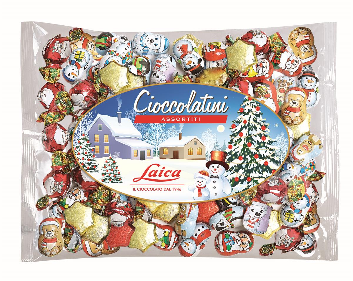 Sjokoladebiter assortert julemotiv 1 kg laica