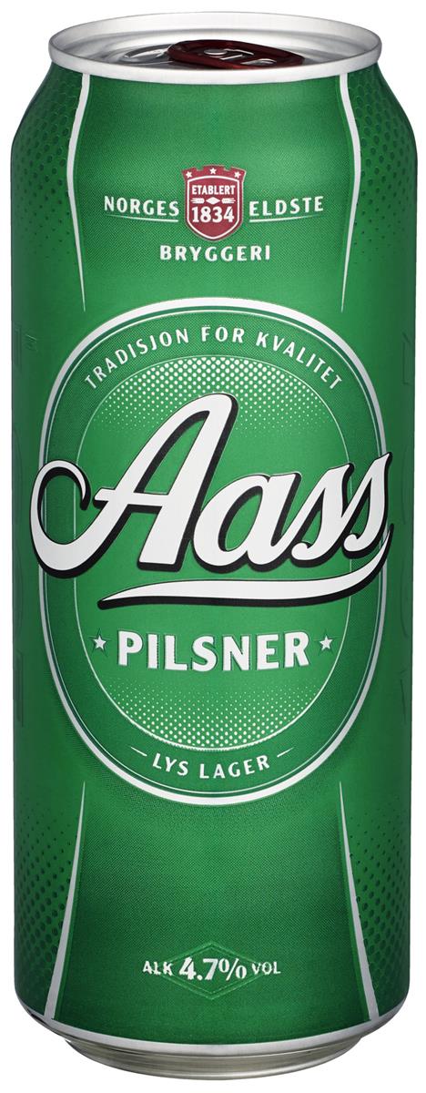 Aass pilsner 4,7 % 24/0,5 lt boks