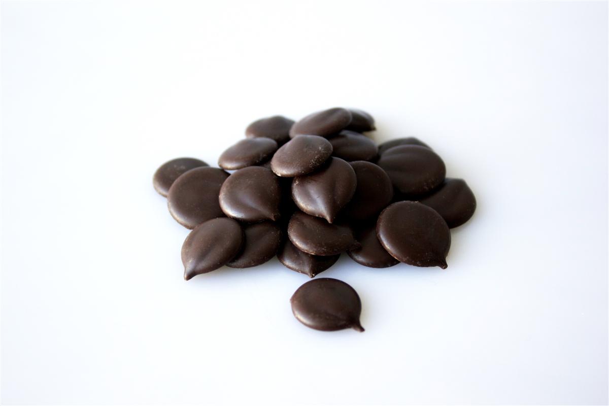 Sjokoladepellets mørk 70,5 % belcolade 5 kg***