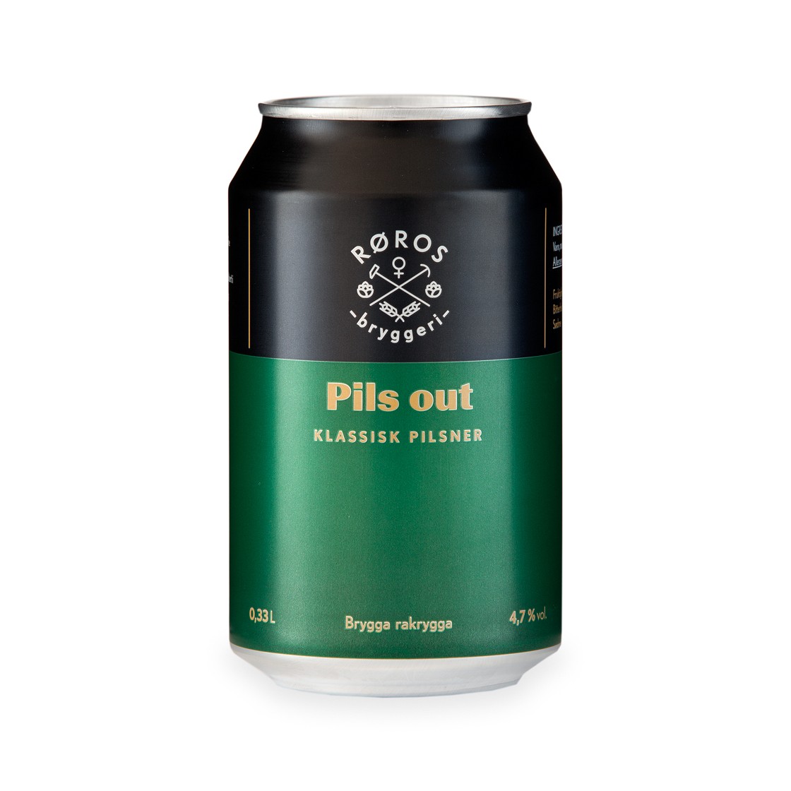 Pils out 4,7% 24/0,33 ltr boks røros bryggeri