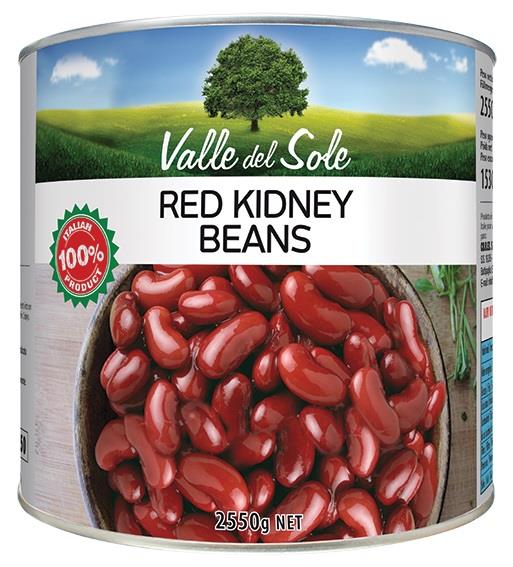 Red kidney bønner 2,55 kg valle del sole italia