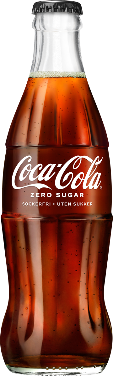 Coca cola uten sukker 24/0,33 lt glass