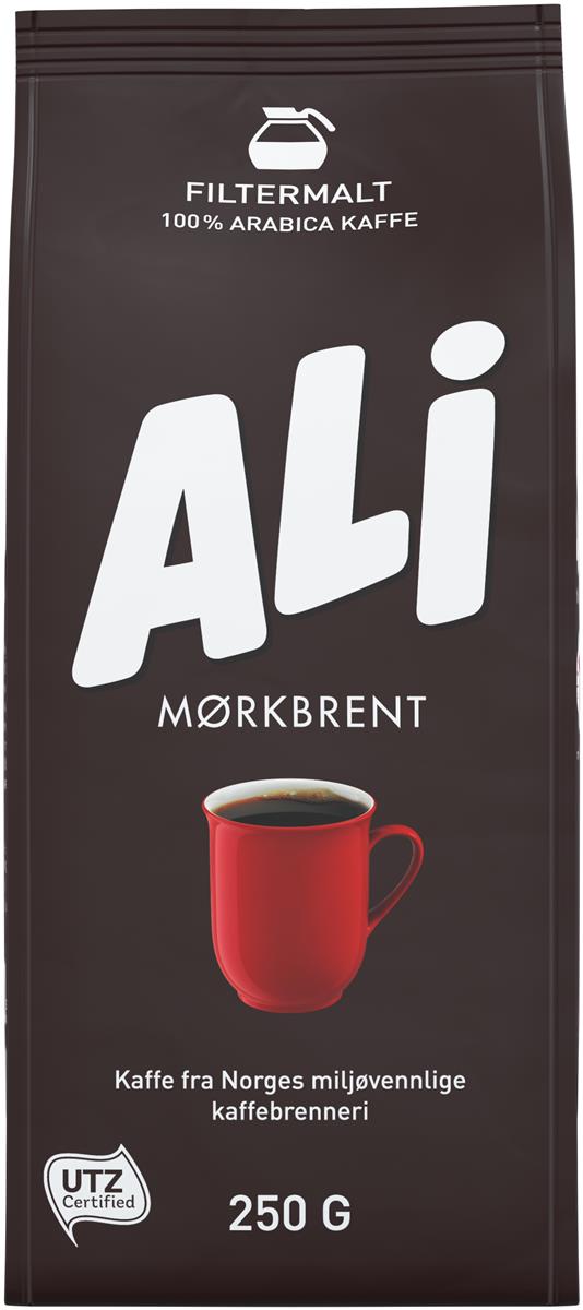 Ali mørkbrent kaffe filtermalt 25/250 g