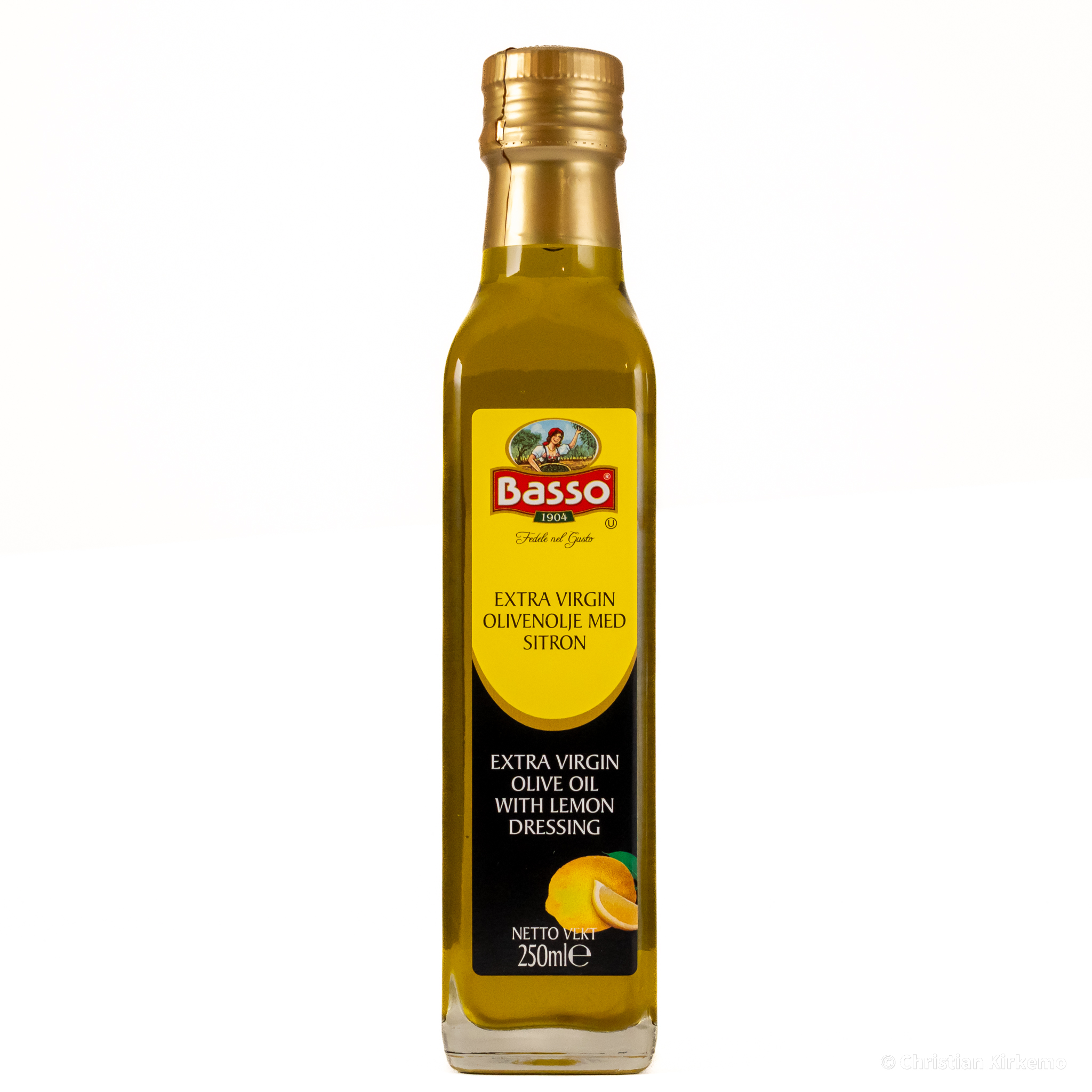 Olivenolje extra virgin m/sitron 250 ml basso