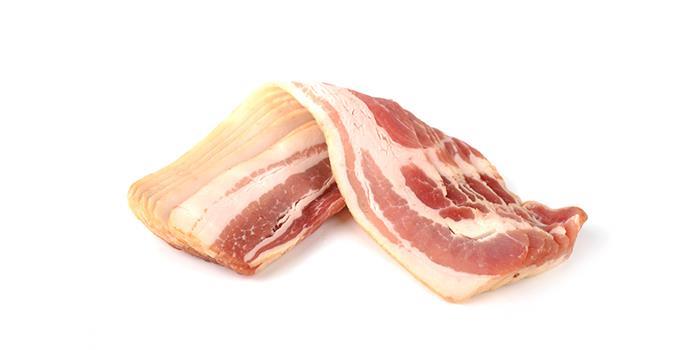 Bacon u/svor lange skiver 1000 g frys kuraas