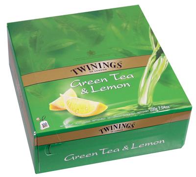 Te grønn m/sitron 100 bg twinings